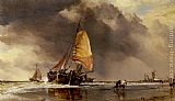 Edward William Cooke Famous Paintings - Dutch Pincks off Hatwyk